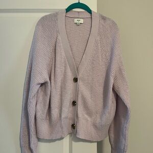 Aerie Light Purple Button-Up Cardigan